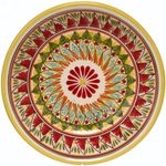 Тарелка глубокая 19*4см зеленая Риштанская Керамика