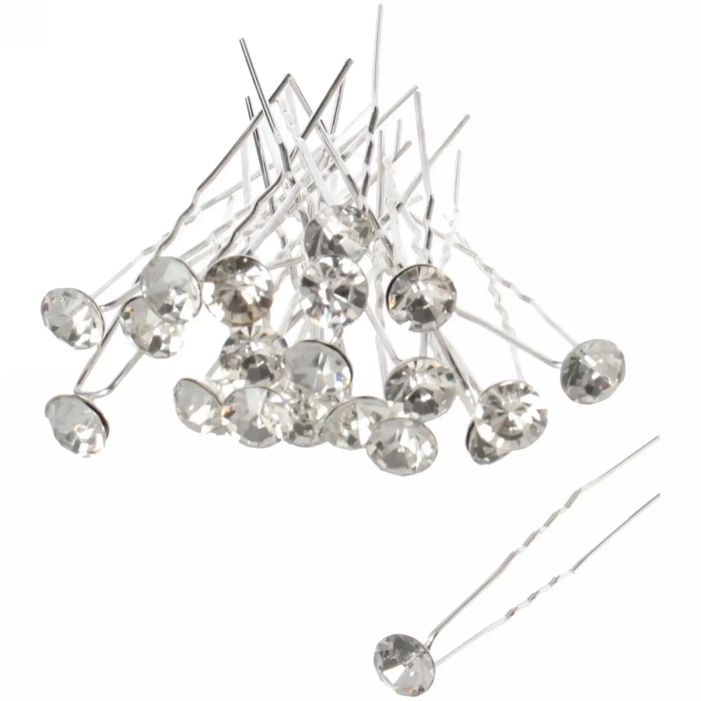 Шпильки для волос в тубе 20шт «Hair Beauty», стразик, цвет как на фото, d-0.8см