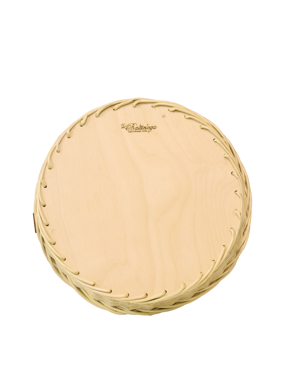 Пасхальное блюдо плетёное круглое с вкладышем для яиц и кулича, диаметр 30 см, высота 8 см.