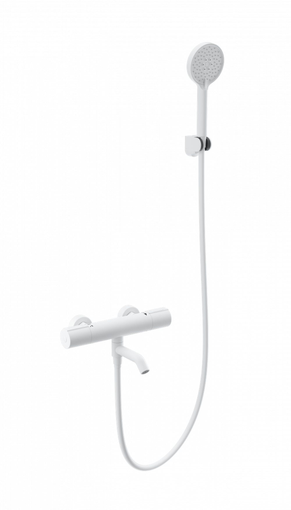 Смеситель для ванны с душем и термостатом WONZON & WOGHAND INN 2, Белый матовый (WW-A2006-A1-MW)