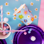 Скатерть полиэтиленовая «Ромашки» в голубом цвете, 137×183 см