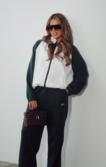 Костюм спортивный из хлопка с поло на замке