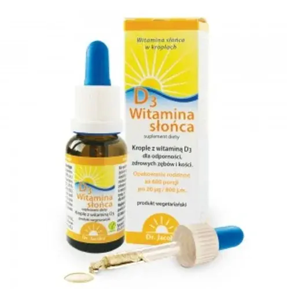 Капли Dr. Jacob's Sunshine Vitamin D3, 20 мл