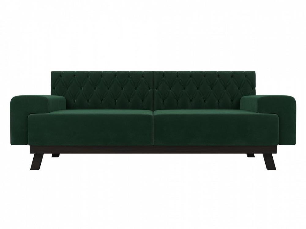 Диван прямой Мюнхен Люкс, Зеленый, Велюр, 109123