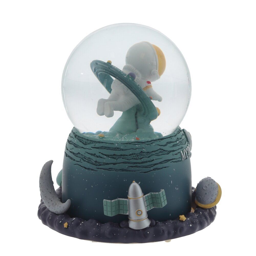 GAEM Фигурка декор "Космонавт" в стекл шаре (муз, подсвет, вьюга, движ, 3xAAA н/п), D10, L15 W15 H16,5 см