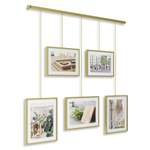 Панно для фотографий exhibit, матовая латунь, 5 эл.