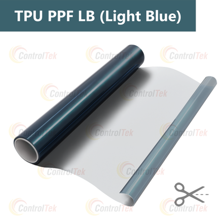 Пленка антигравийная TPU PPF LB (Light Blue) ControlTek VLT 77, на отрез