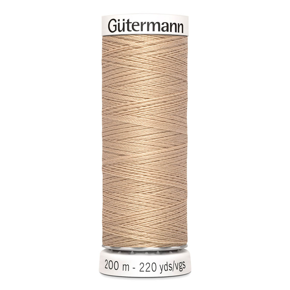 01 Нить Sew-All 100/200 м для всех материалов, 100% полиэстер Gutermann 748277 (170 кэмел)