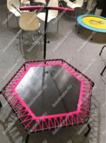 Каркасный батут с Т-образной ручкой, розовый, диаметр 4 фт, шестиугольный