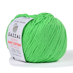 Пряжа Baby Cotton XL 50 г,105м,50%хлопок, 50%акрил (цена за 1 шт)
