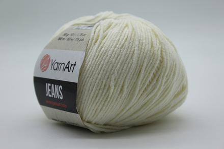 Пряжа "Jeans" 03 Молочный