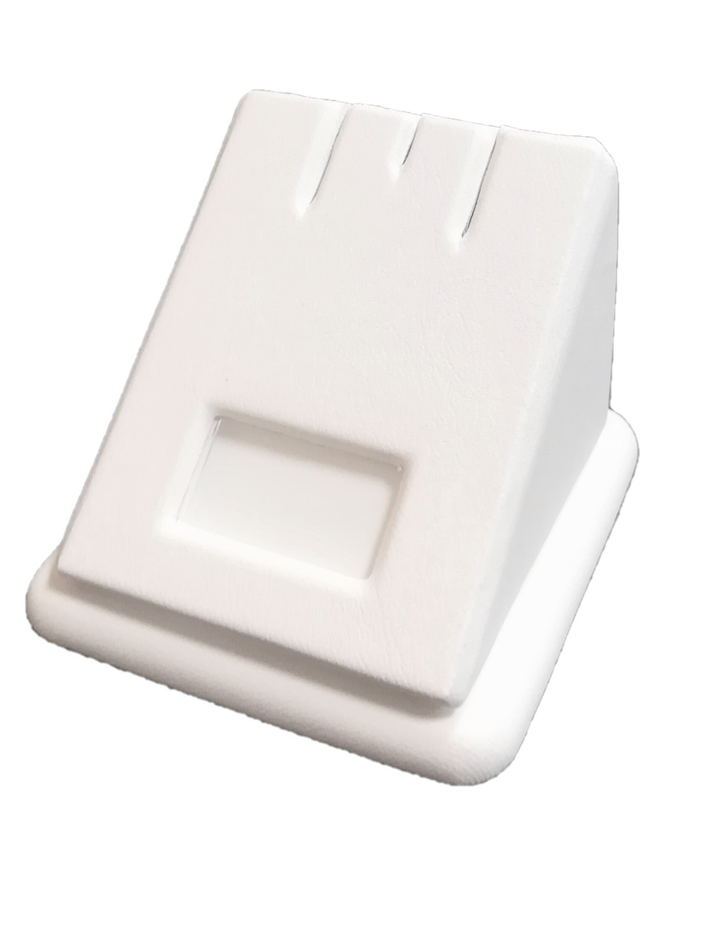 Подставка для серег/подвески/наклонная/2 прорези/окошко для бирки/прорезь для нитки/основание