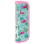 Пенал ЮНЛАНДИЯ, 1 отделение, ламинированный картон, 19х7 см, "Flamingo", 229144