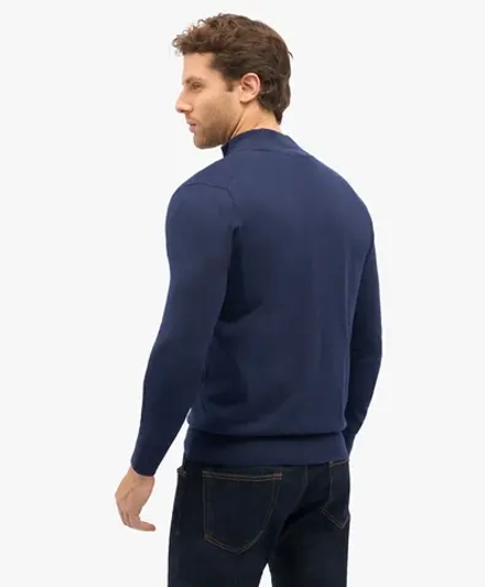 Brooks Brothers Кардиган на молнии из смеси шелка и кашемира, темно-синий
