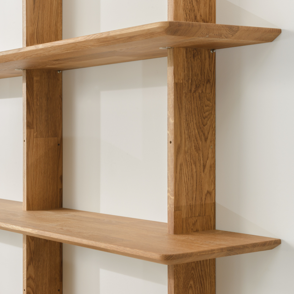 Стеллаж из массива дуба настенный Берг 2