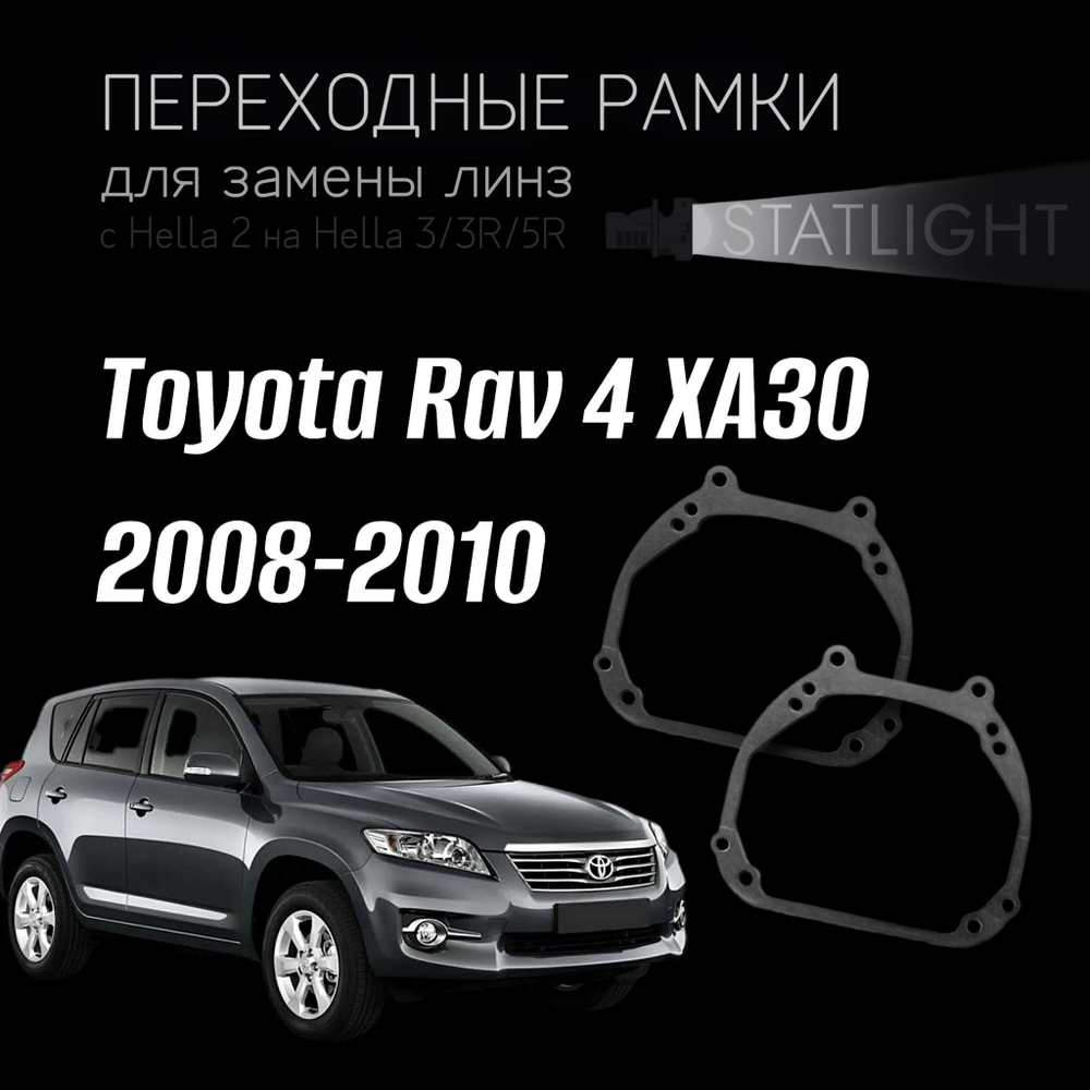 Переходные рамки для замены линз в фарах Toyota Rav 4 XA30 2008-2010