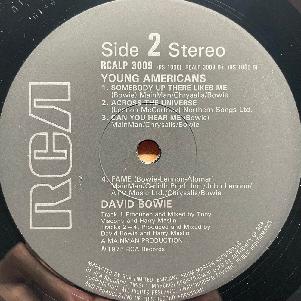 David Bowie ‎– Young Americans (Англия 1981г.)