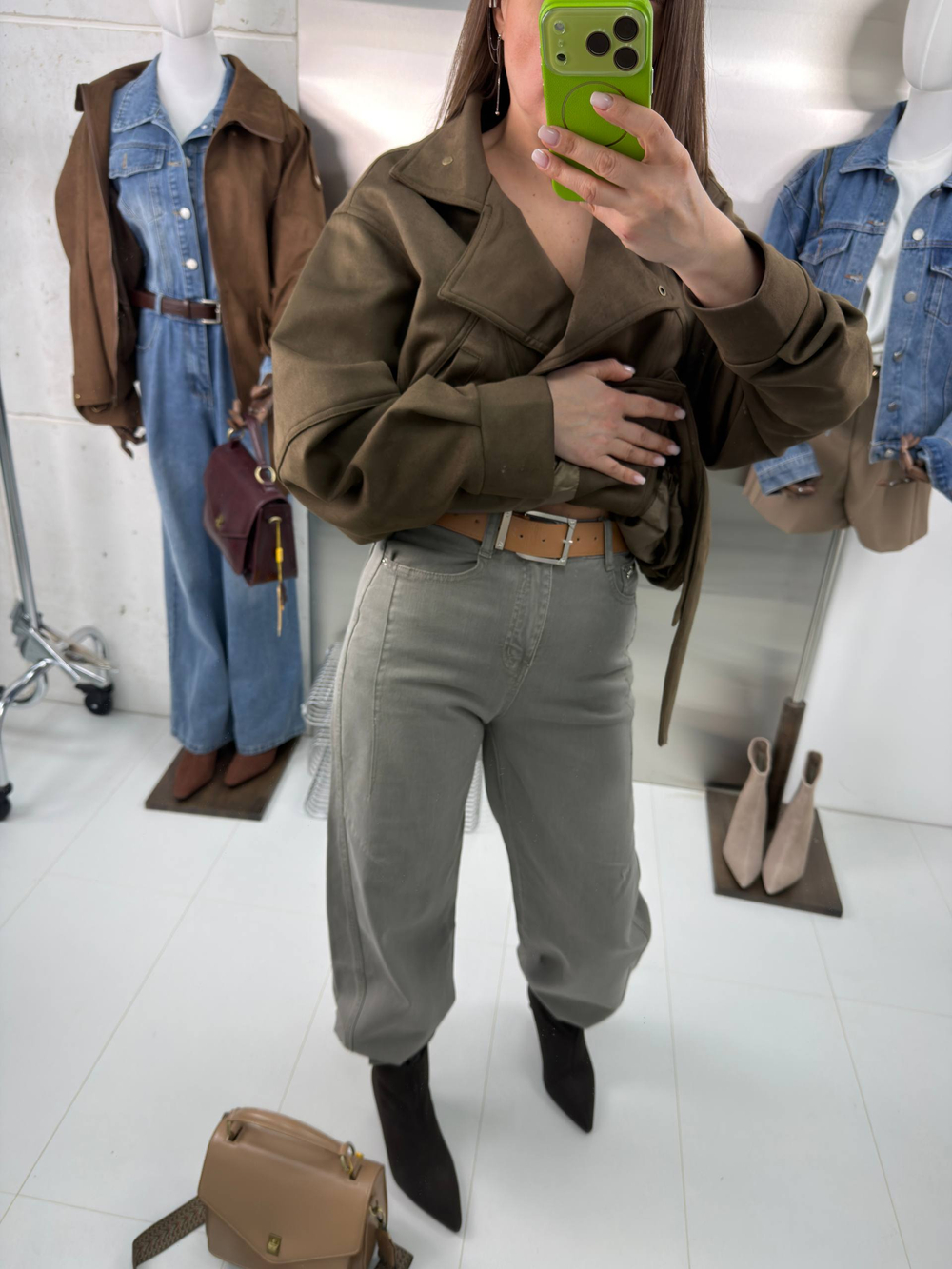 Брюки джинсовые женские арт. 8739-2 цвет "серый"