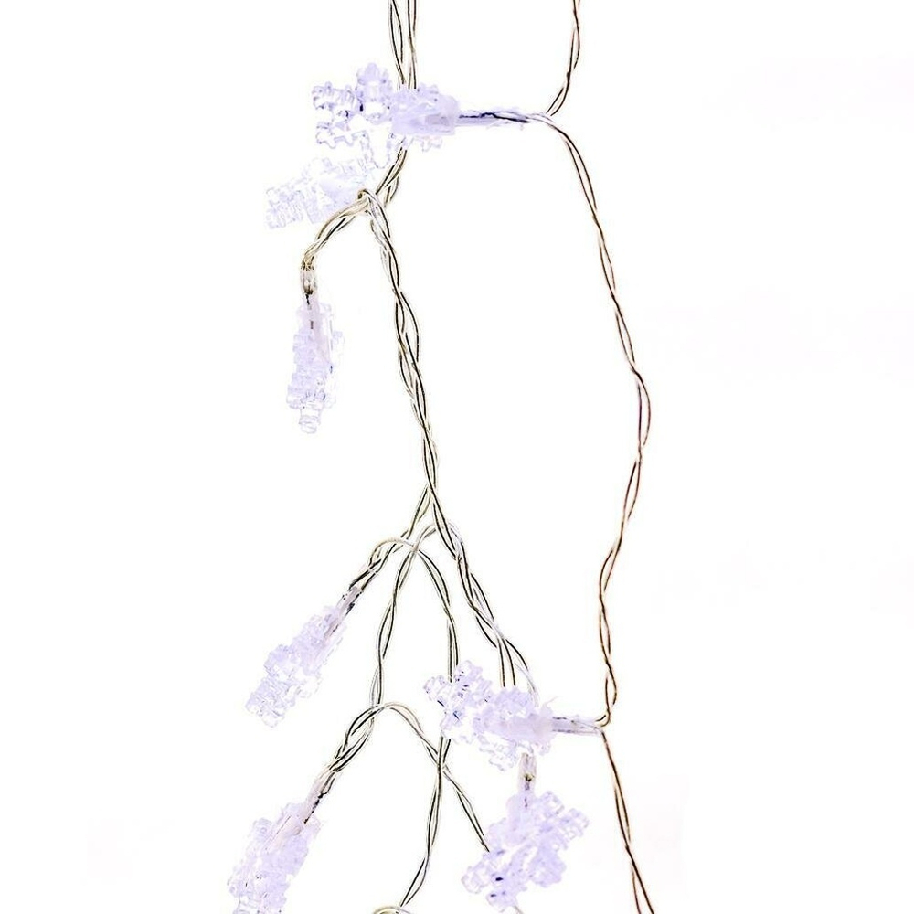 Электрогирлянда LED цветная с насадкой Снежинки, длина насадки 6см, 28 ламп, 4м, 1 р.м.