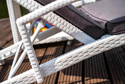 Комплект для отдыха из искусственного ротанга MILANO белый