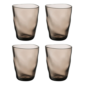 Набор стаканов из акрила hollow, 450 мл, серо-коричневый, 4 шт.