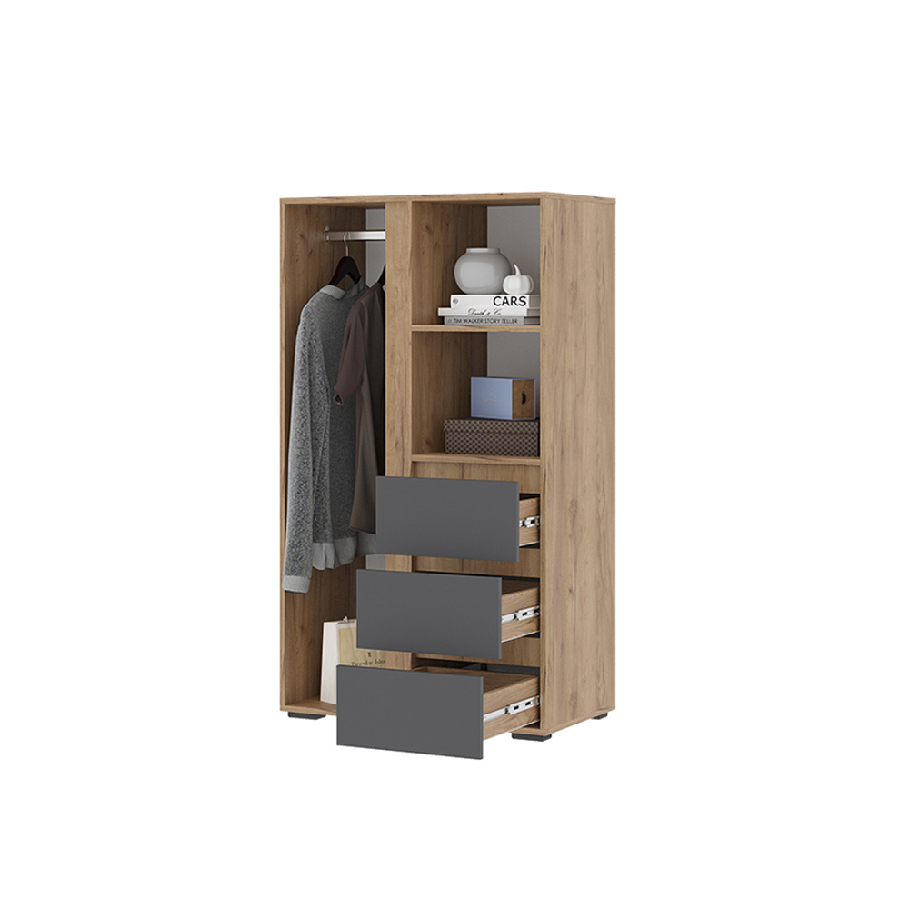 Хелен ШК 03 Шкаф с ящиками и штангой низкий