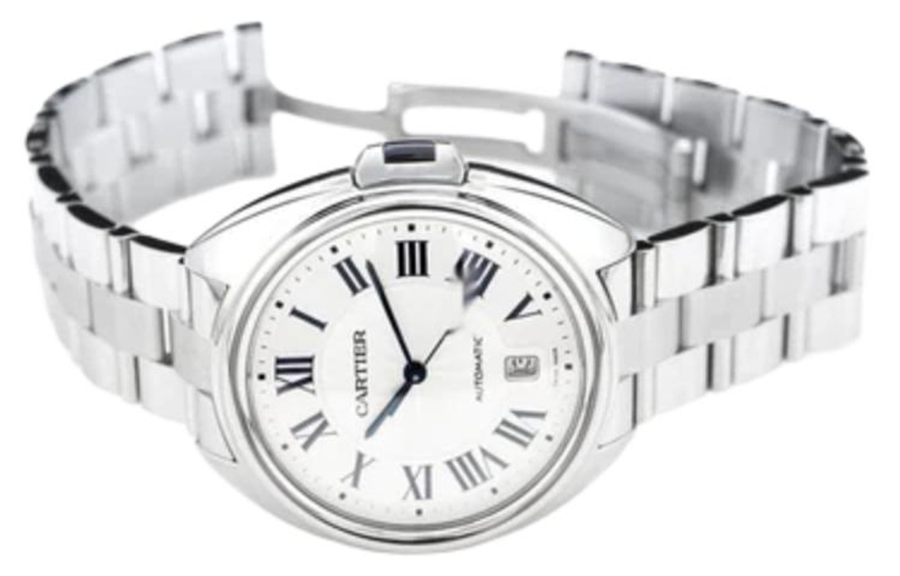 CARTIER Key Collection Automatic Mechanical Movement Men"s Watches Watch 40mm White Dial Stainless Steel Case