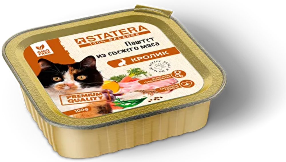 Statera Консервы для кошек Кроликом, паштет, 100гр