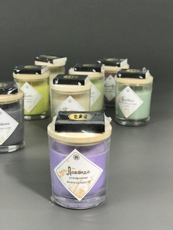 Свеча ароматическая с эфирным маслом лаванды