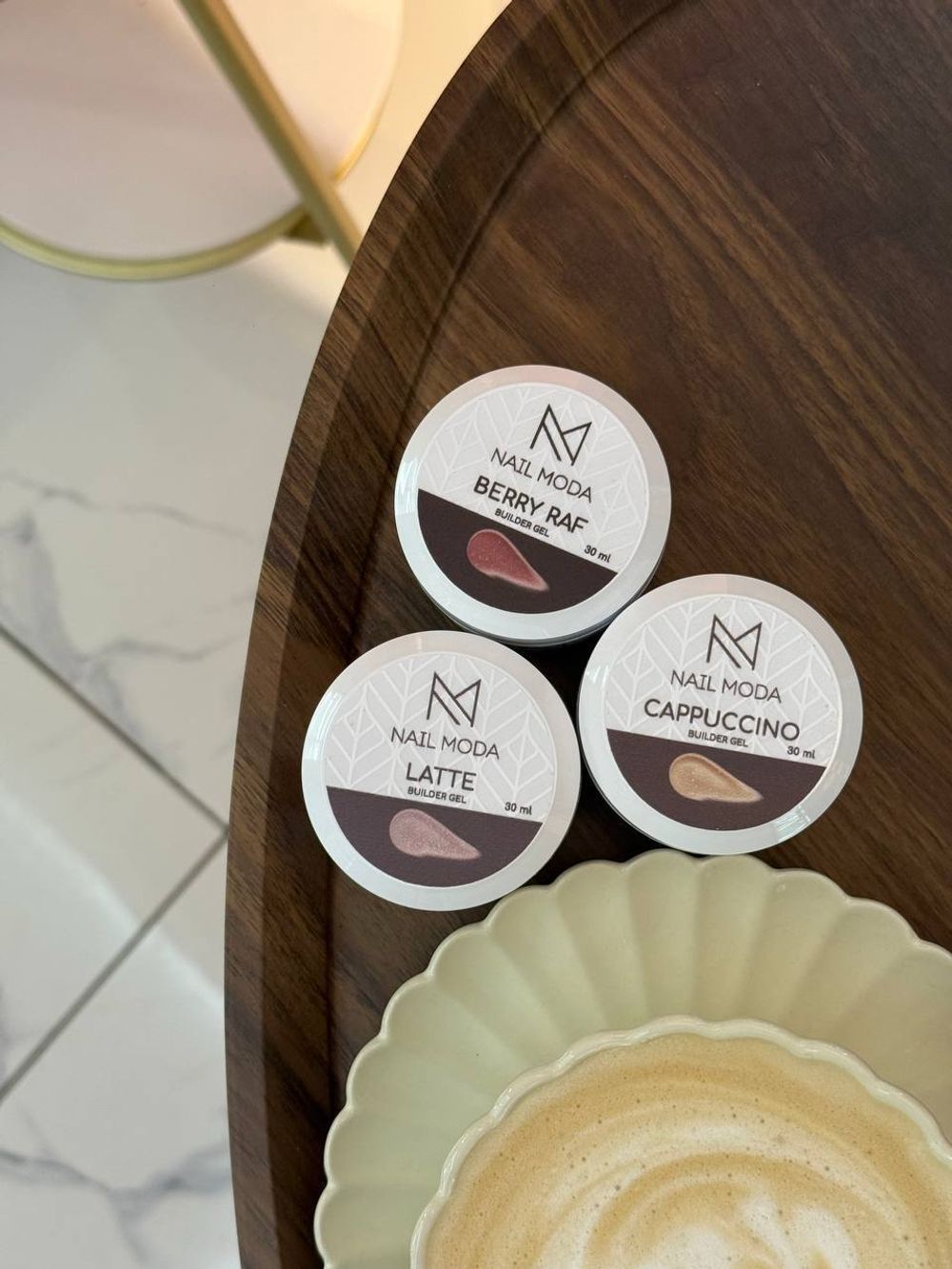 Nail Moda Builder Gel Latte - Гель моделирующий камуфляж, 30мл3