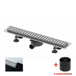 Комплект 2019 TECElinus для монтажа дренажного канала с декоративной решеткой , со стаканом с мембраной, длина 700 мм