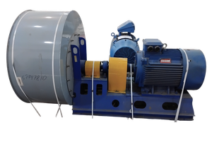 Вентилятор В-Ц12-49-8К-01 с двигателем АИР280S4, мощность 110 КВт, 1500 об. мин. Производи­тельность, тыс. м3/час - 28,0-45,0. Полное давление, Па - 4900-5500. Масса вентилятора кг. - 1585.