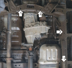 Защита Разд. коробки. 3 мм, Сталь. для Chevrolet TrailBlazer 2012-2015 MOTODOR.13011