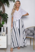 Брюки Камелия (белые/полоска) Б10524 LT Collection