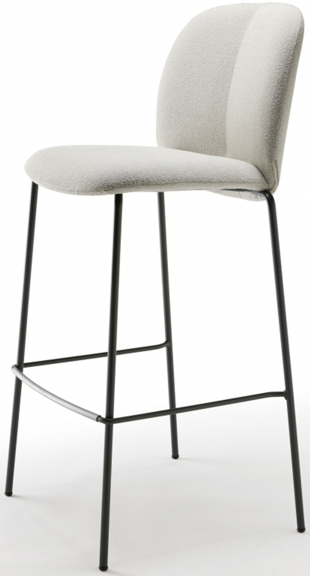 Стул барный с обивкой Scab Design Mentha Pop, антрацит, слоновая кость