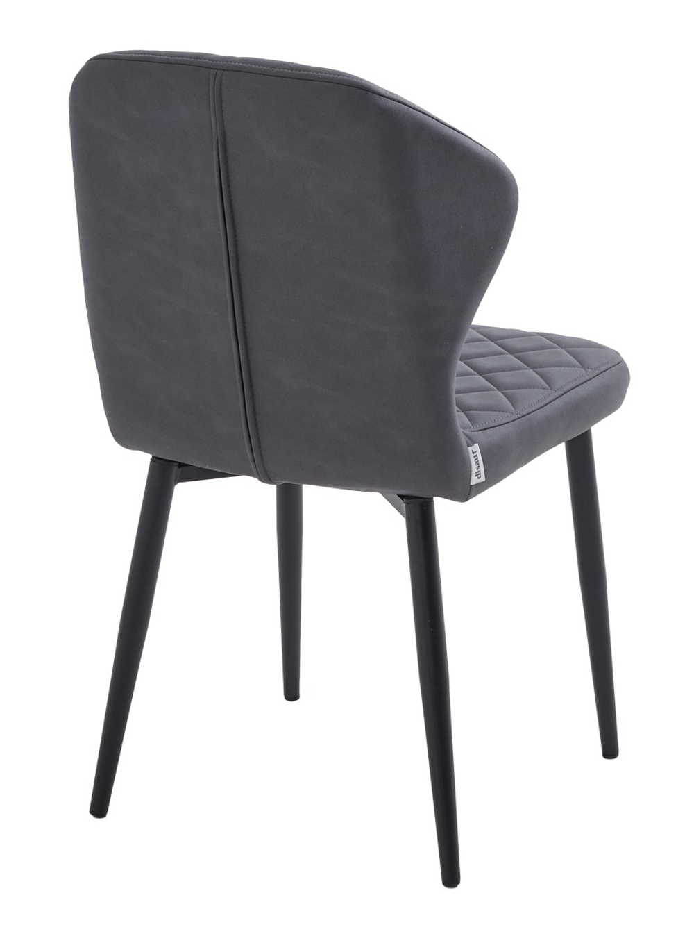 Стул М-City DISAUR Монро, Cyprus-13 темно-серый, искусственная замша, Черный каркас