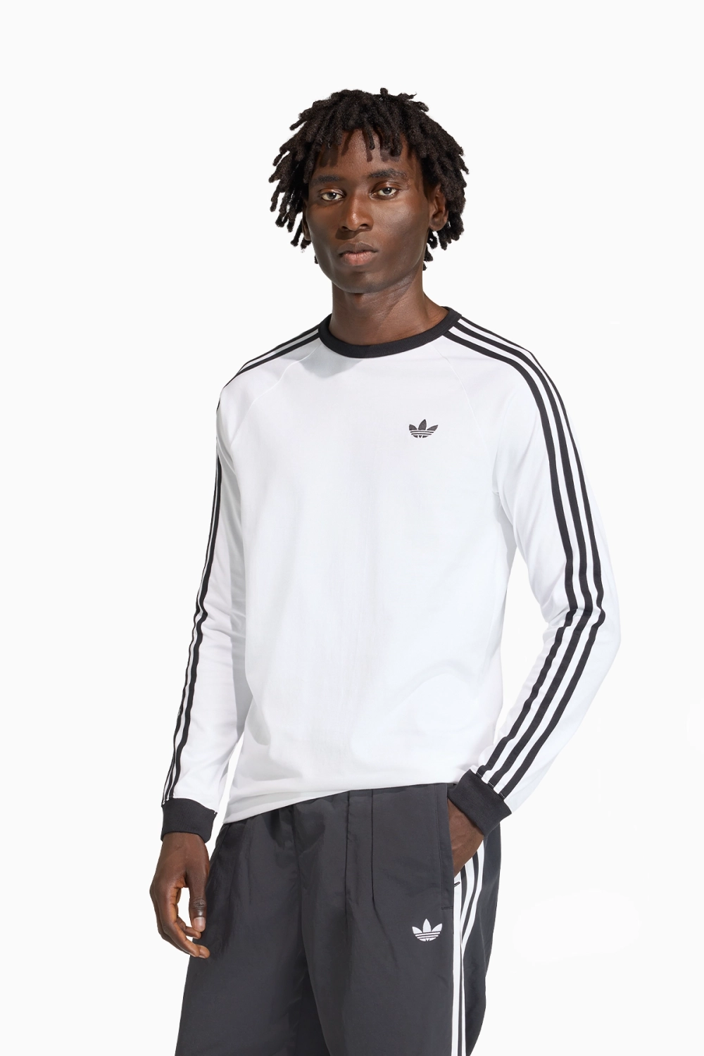 Футболка с длинными рукавами adidas Adicolor Classics 3-Stripes Tee - белый