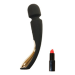 Профессиональный вибромассажер Smart Wand Medium (Цвет: черный с золотой)