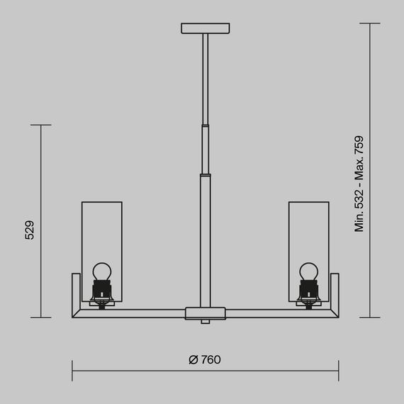 Подвесная люстра Maytoni Fortano MOD089PL-08BS