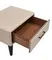 Прикроватная тумбочка Berli с одним ящиком, бежевая экокожа