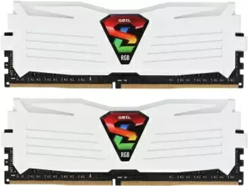 Оперативная память 16GB Kit (2x8GB) GEIL DDR4 3000MHz SUPER LUCE RGB SYN SERIES PC4-24000 16-18-18-36 GLWS416GB3000C16ADC WHITE