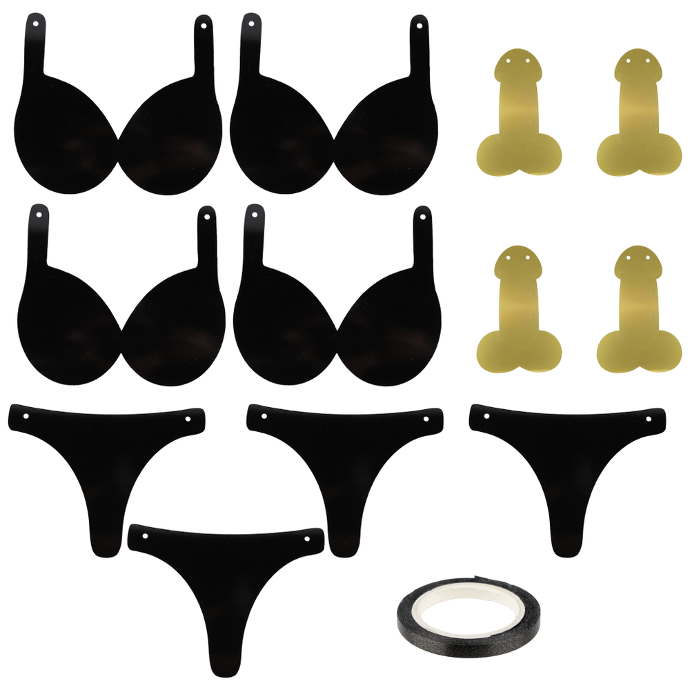 Гирлянда бумажная «Девичник» золото-черная, металлик, 300 см