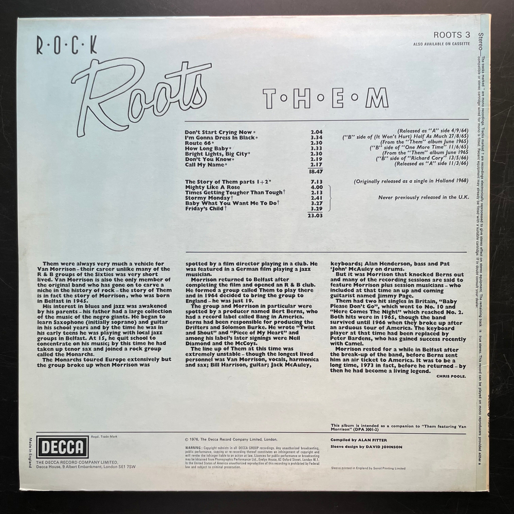 Them – Rock Roots (Англия 1976г.)