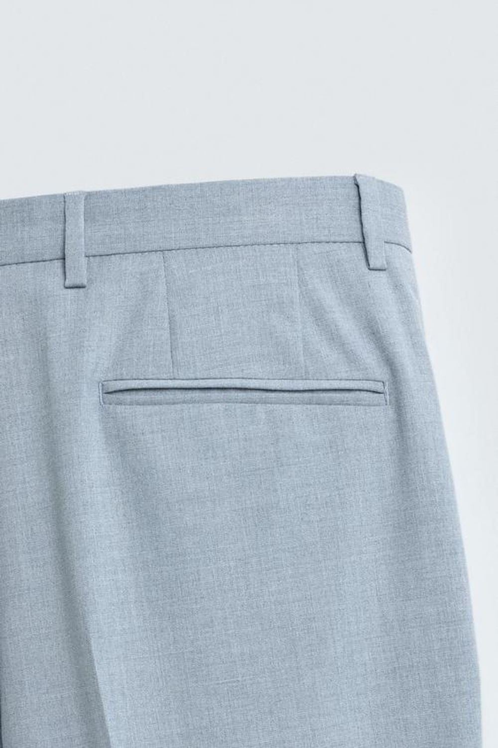 ZARA КОСТЮМНЫЕ БРЮКИ SLIM FIT, НЕБЕСНО-ГОЛУБОЙ