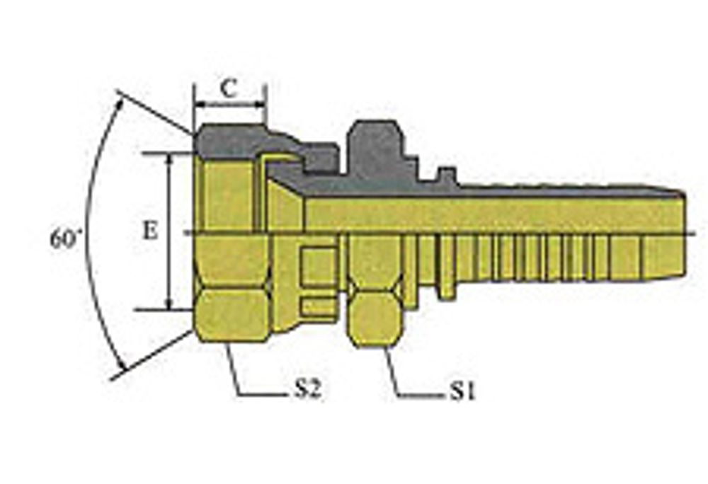 Фитинг DN 38 JIS METRIC 42x1.5