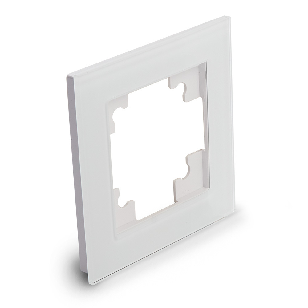 Рамка 1-местная, стекло, STEKKER, GFR00-7001-01, серия Катрин, белый 39517