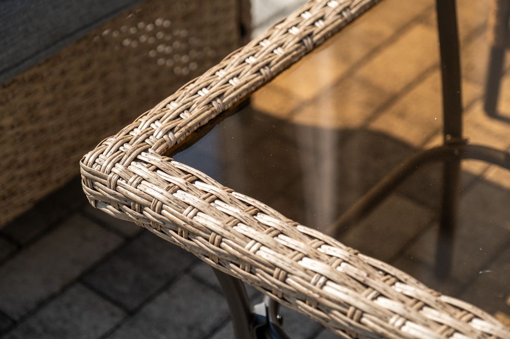 "Овьедо" лаунж-зона из искусственного ротанга на 4 персоны, цвет соломенный