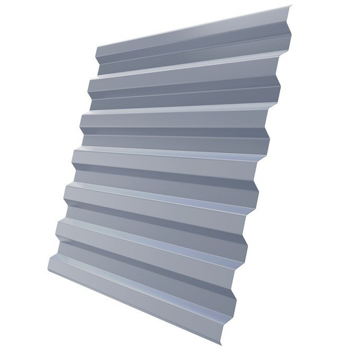 Профнастил С21 Железный Форт Pe 0,7 мм RAL 9006 бело-алюминиевый