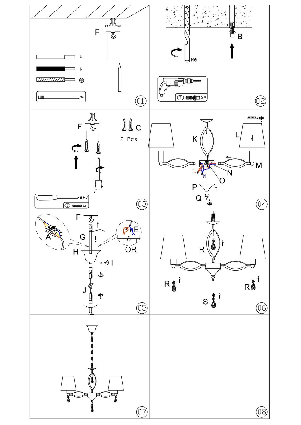Люстра потолочная E14*5*40W хром