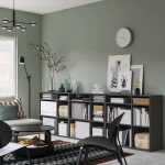 Комбинация для хранения - VIHALS  IKEA/ ВИХАЛС ИКЕА, 286х37х90 см, серый